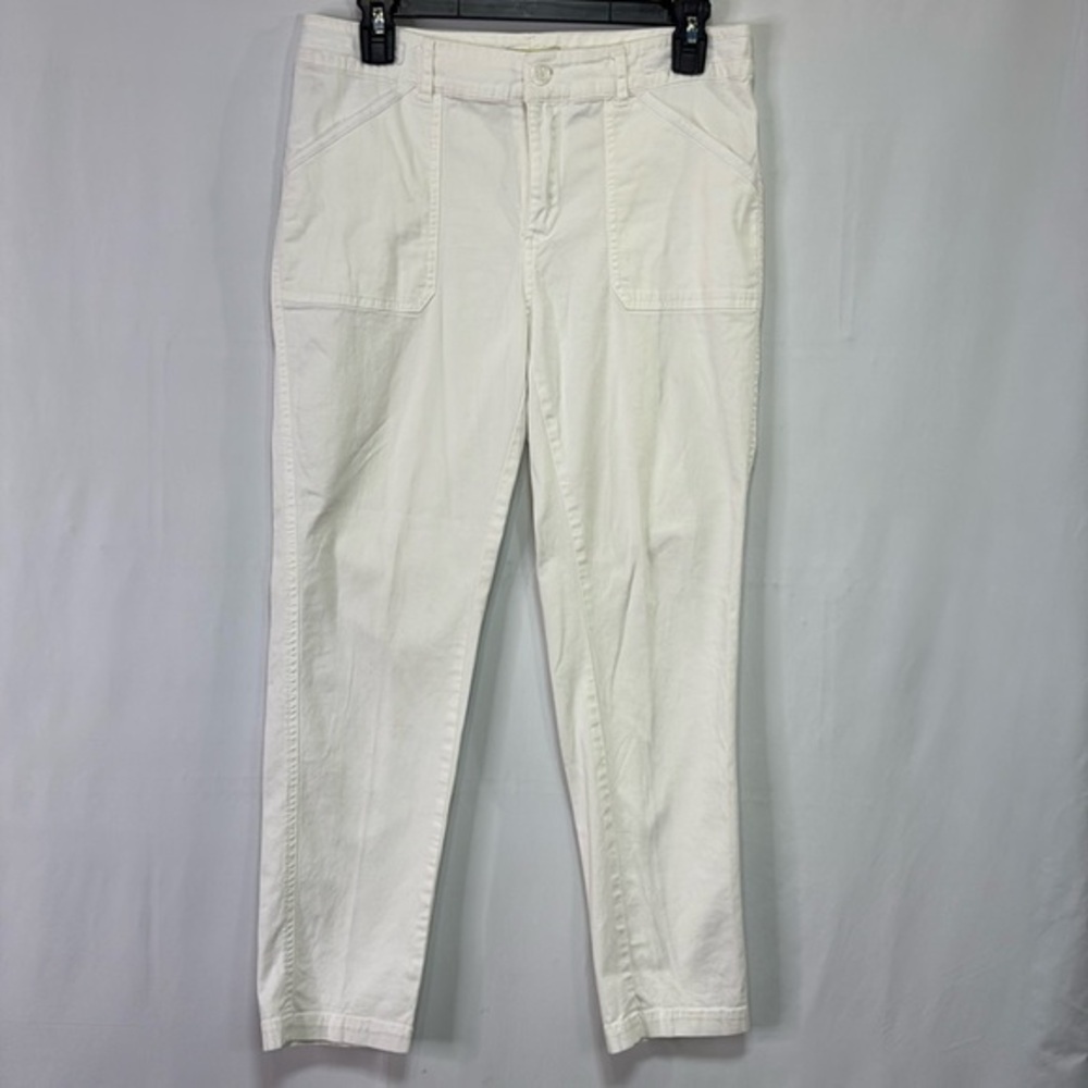 🍡 Caribbean Joe white stretch, cotton flat front pants